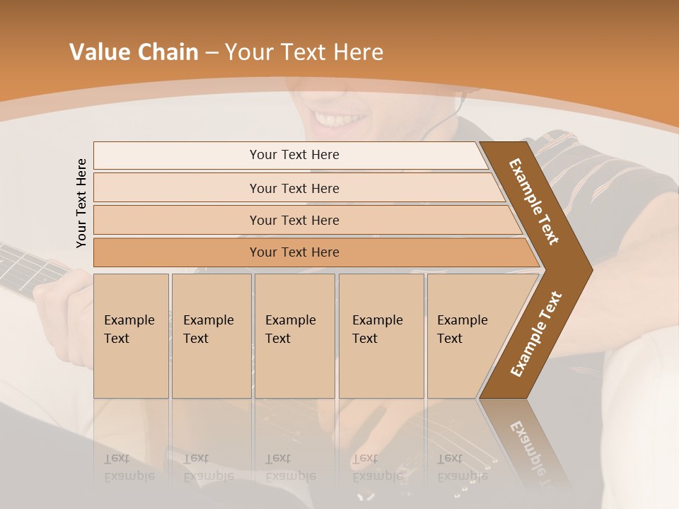 A Man Sitting On A Couch Playing A Guitar PowerPoint Template