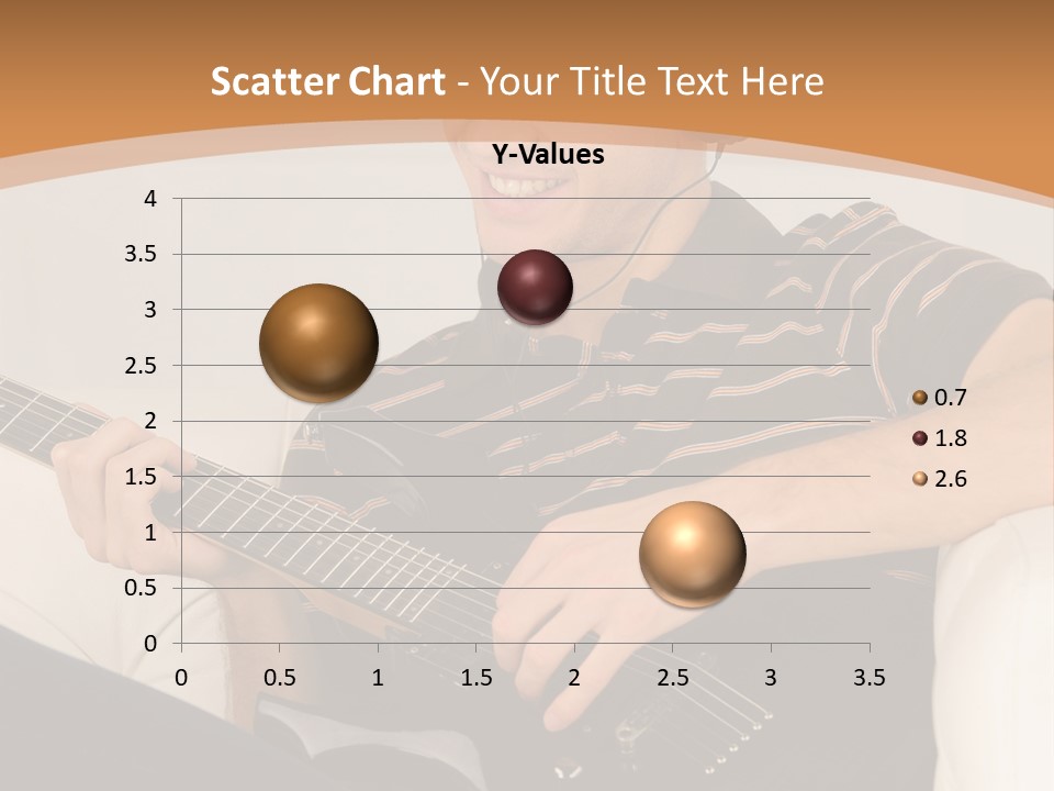 A Man Sitting On A Couch Playing A Guitar PowerPoint Template
