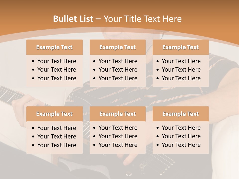 A Man Sitting On A Couch Playing A Guitar PowerPoint Template