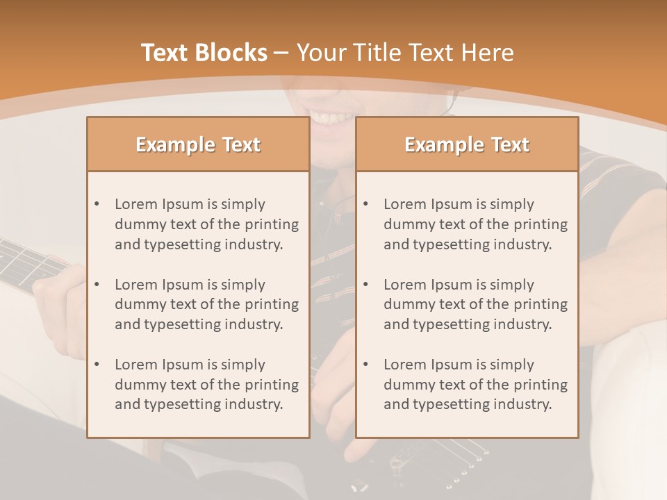 A Man Sitting On A Couch Playing A Guitar PowerPoint Template