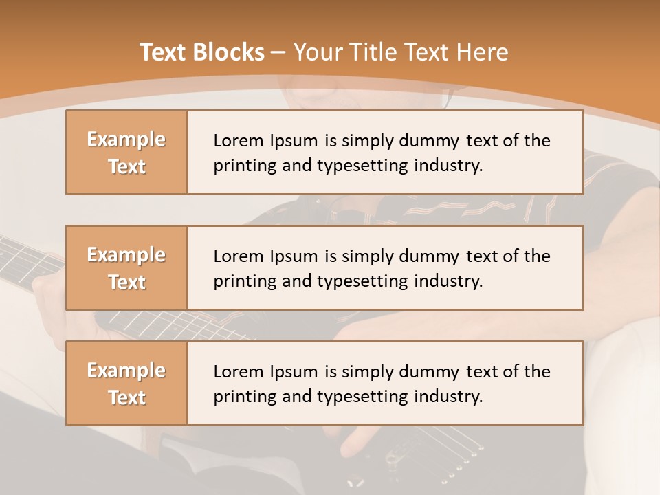 A Man Sitting On A Couch Playing A Guitar PowerPoint Template
