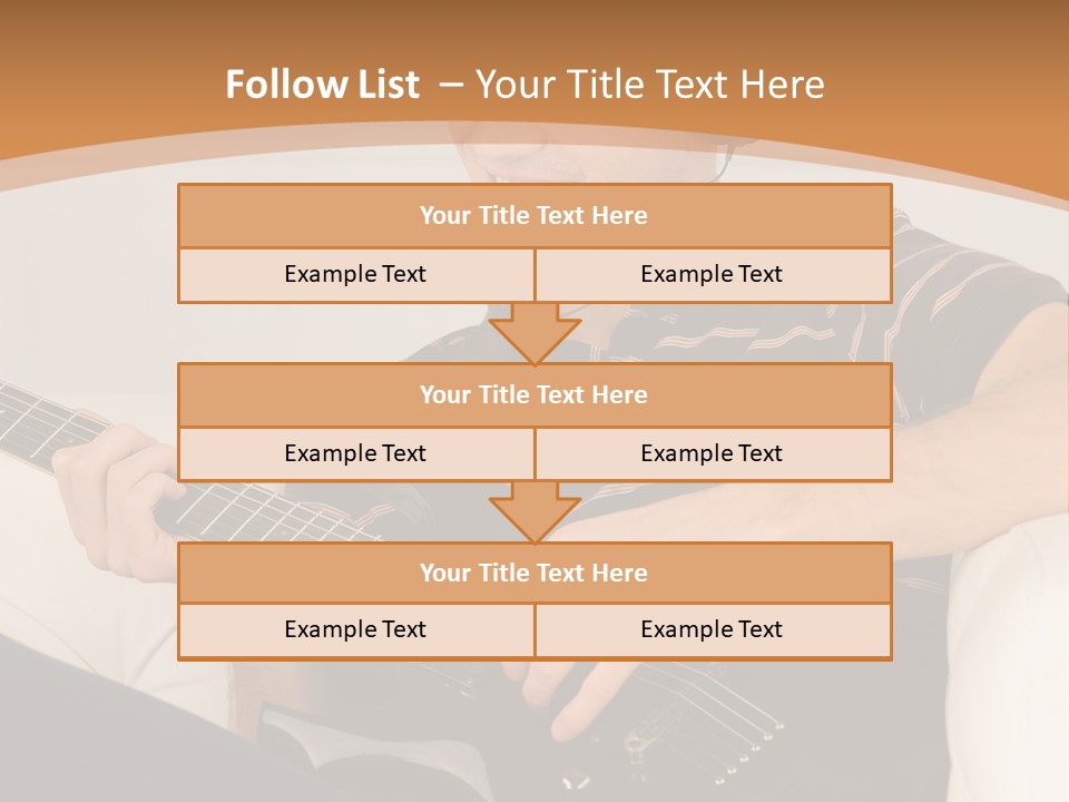 A Man Sitting On A Couch Playing A Guitar PowerPoint Template