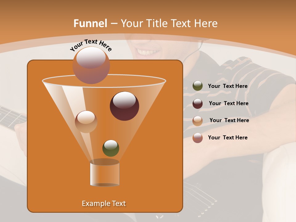 A Man Sitting On A Couch Playing A Guitar PowerPoint Template