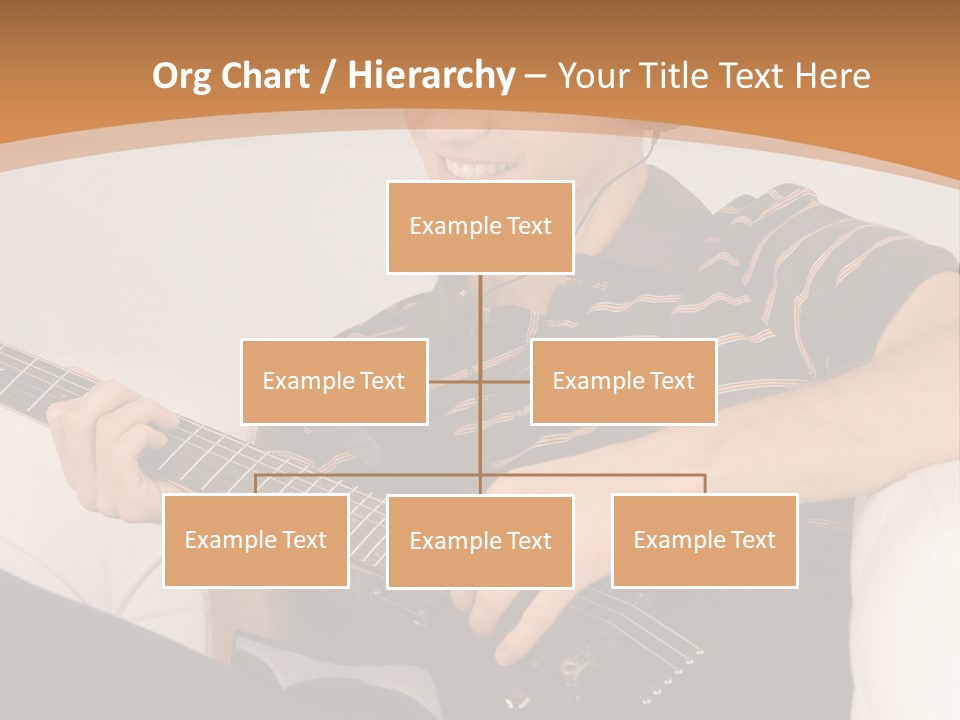 A Man Sitting On A Couch Playing A Guitar PowerPoint Template