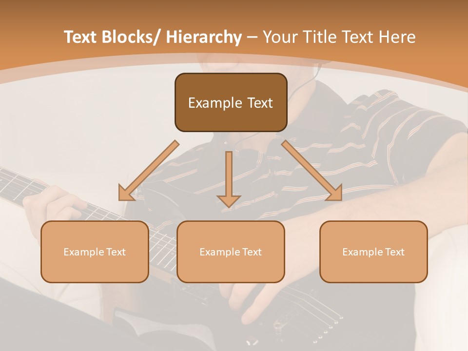 A Man Sitting On A Couch Playing A Guitar PowerPoint Template