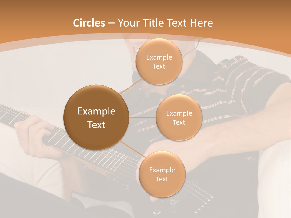 A Man Sitting On A Couch Playing A Guitar PowerPoint Template