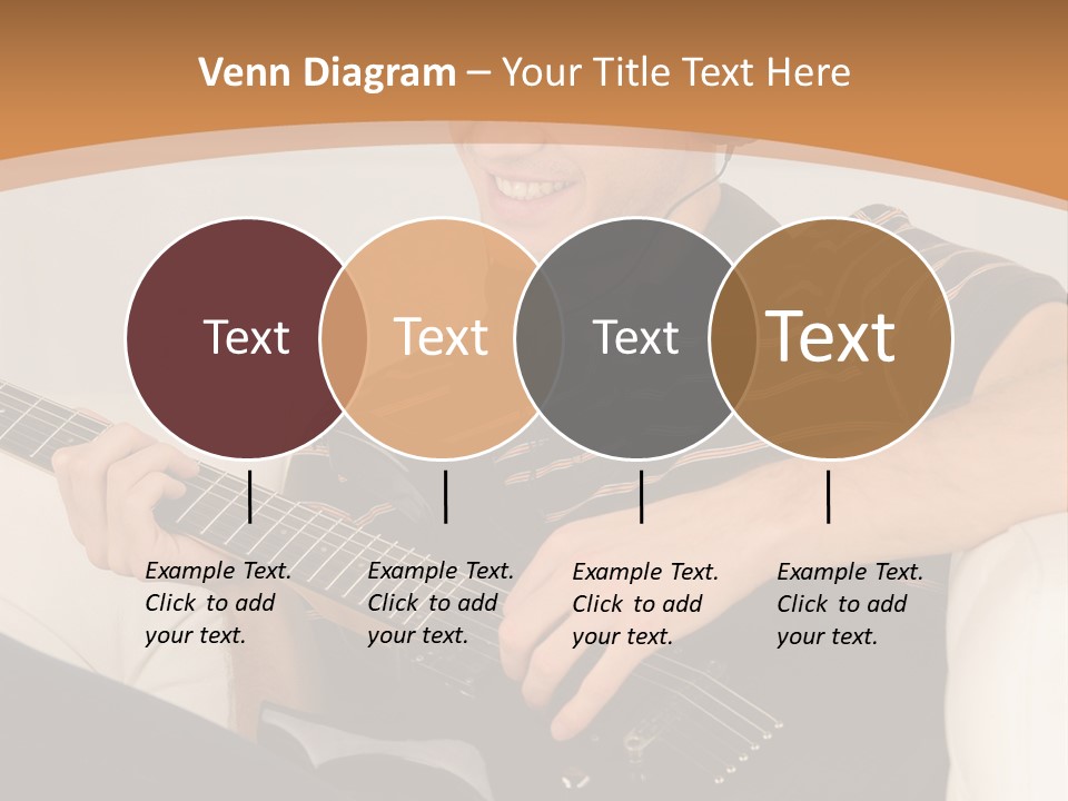 A Man Sitting On A Couch Playing A Guitar PowerPoint Template