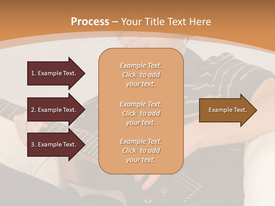 A Man Sitting On A Couch Playing A Guitar PowerPoint Template