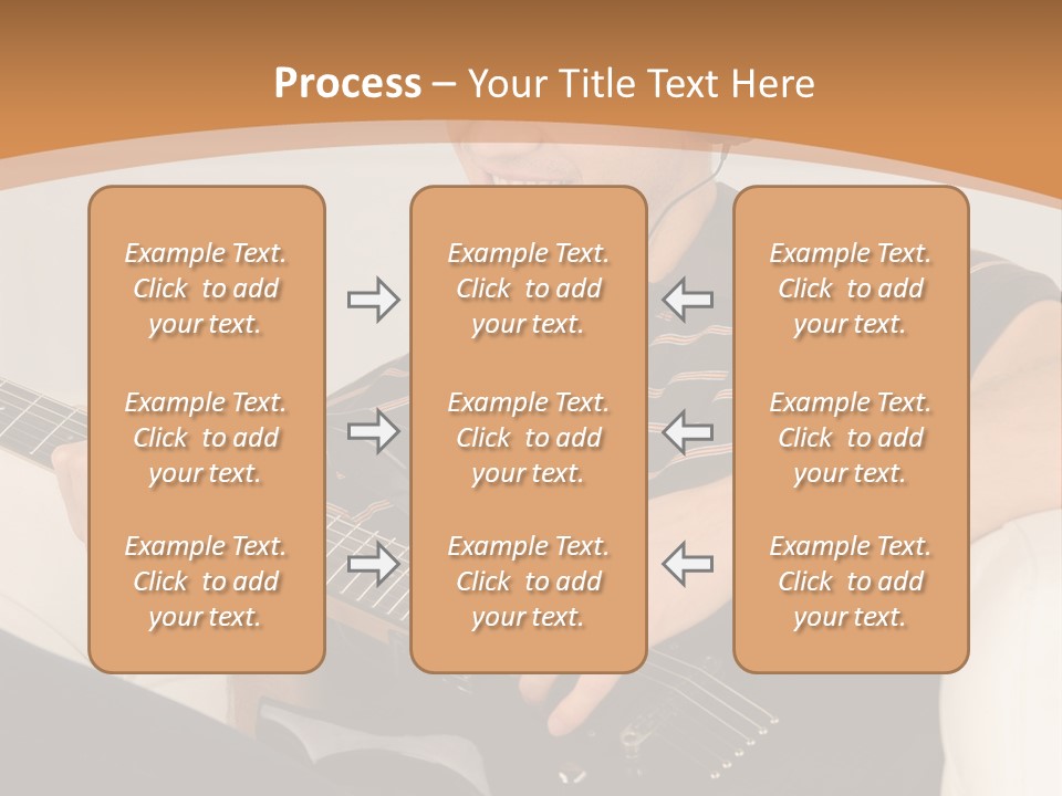 A Man Sitting On A Couch Playing A Guitar PowerPoint Template