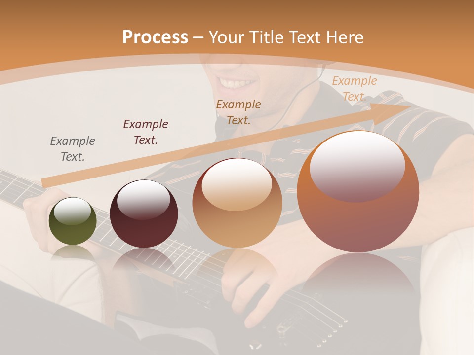 A Man Sitting On A Couch Playing A Guitar PowerPoint Template