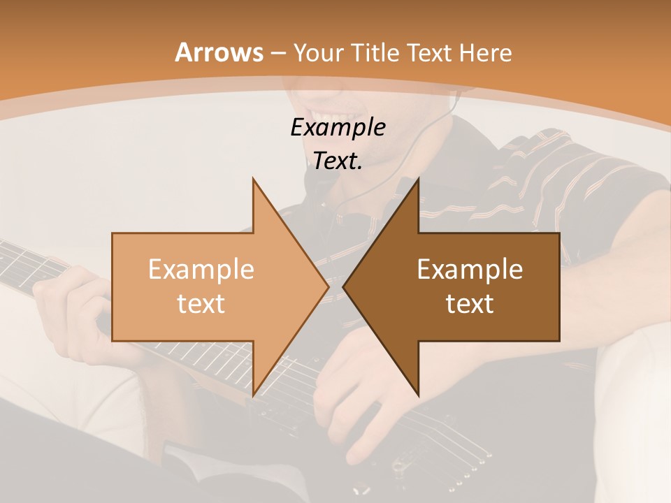 A Man Sitting On A Couch Playing A Guitar PowerPoint Template