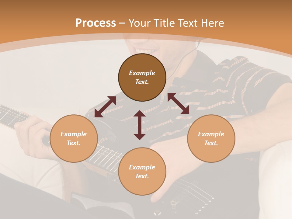 A Man Sitting On A Couch Playing A Guitar PowerPoint Template