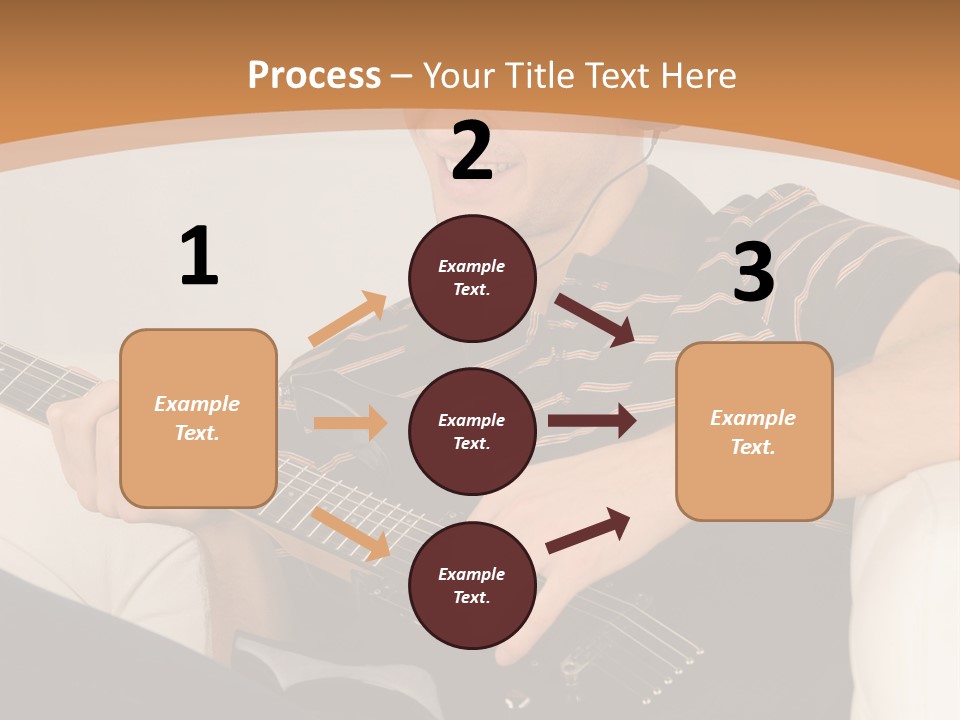 A Man Sitting On A Couch Playing A Guitar PowerPoint Template