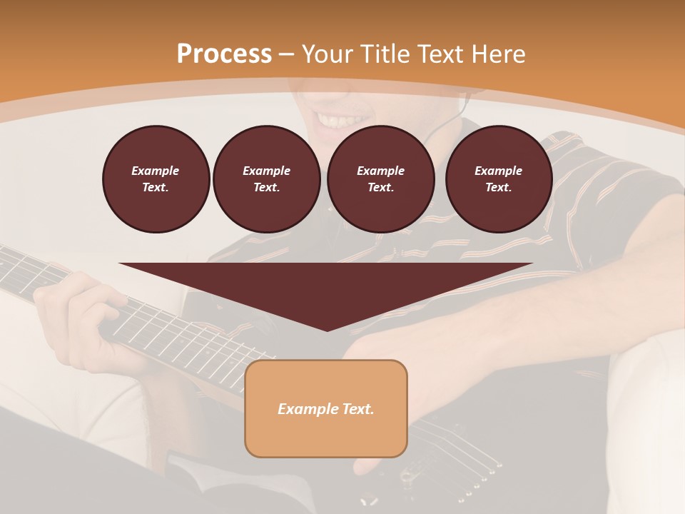 A Man Sitting On A Couch Playing A Guitar PowerPoint Template