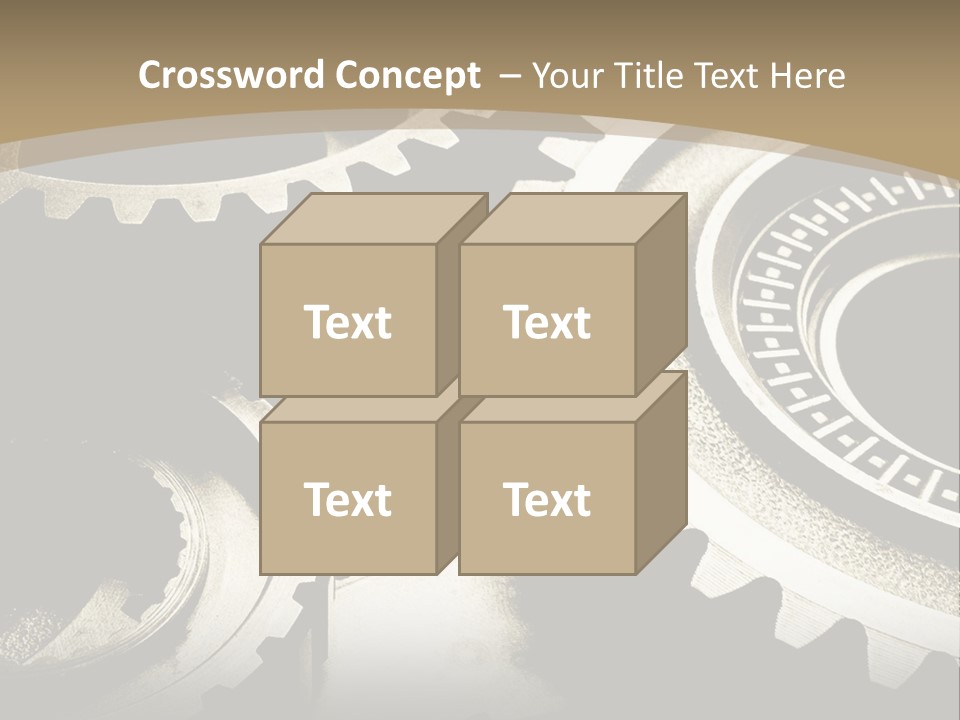 A Group Of Gears On A Black And White Background PowerPoint Template