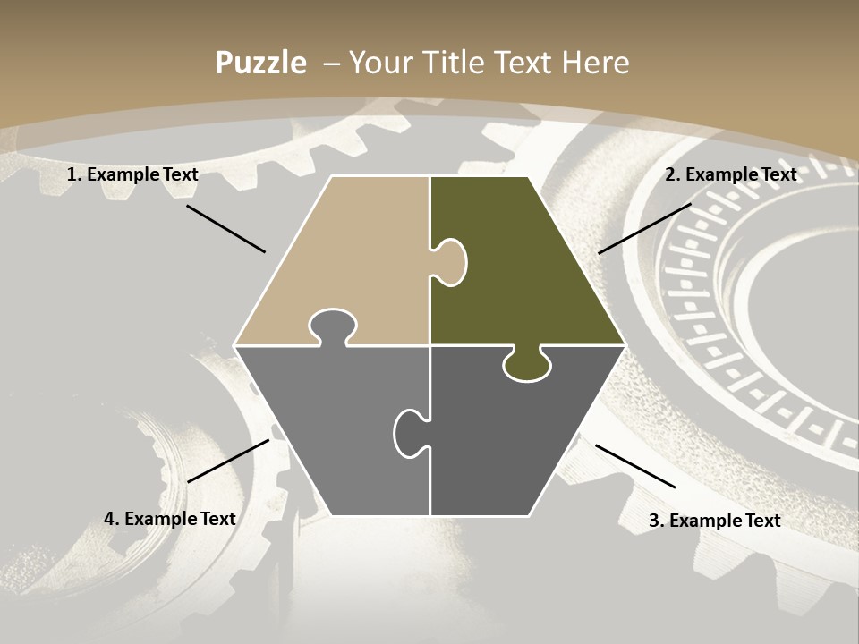 A Group Of Gears On A Black And White Background PowerPoint Template