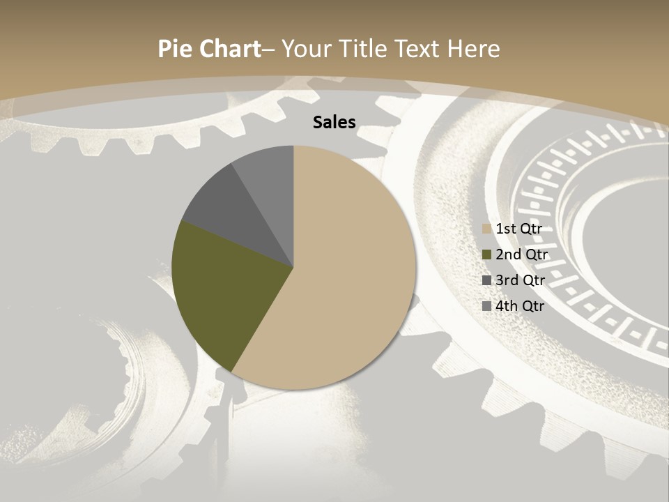 A Group Of Gears On A Black And White Background PowerPoint Template