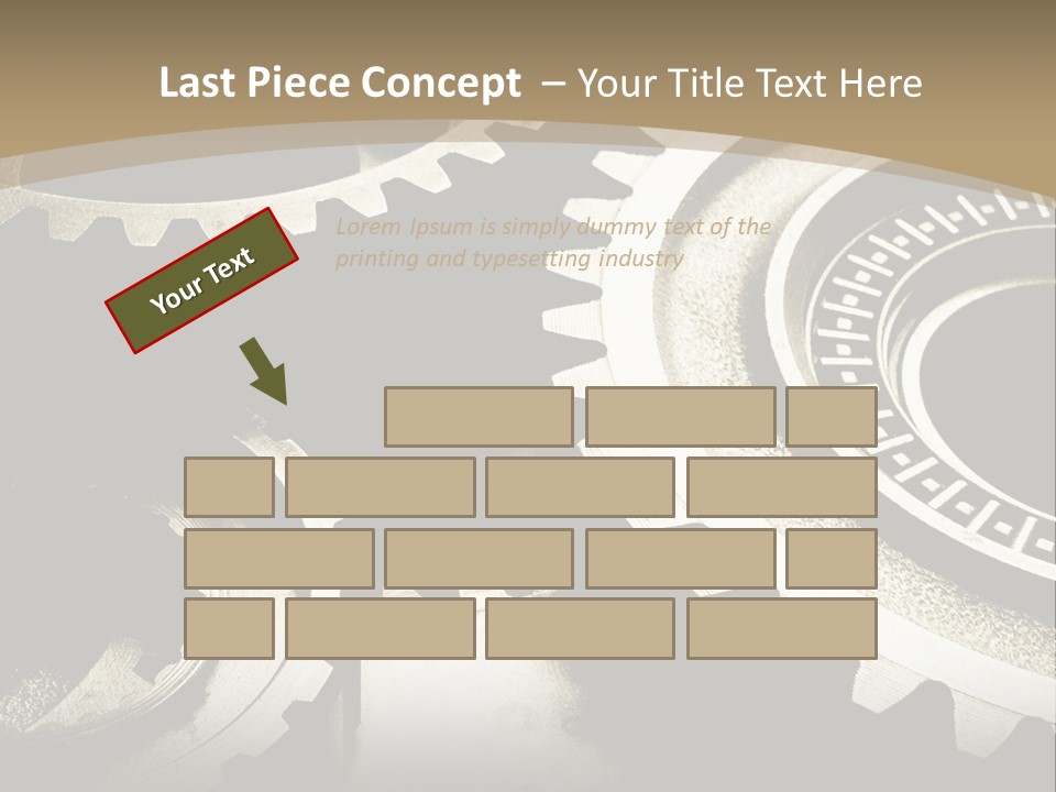 A Group Of Gears On A Black And White Background PowerPoint Template