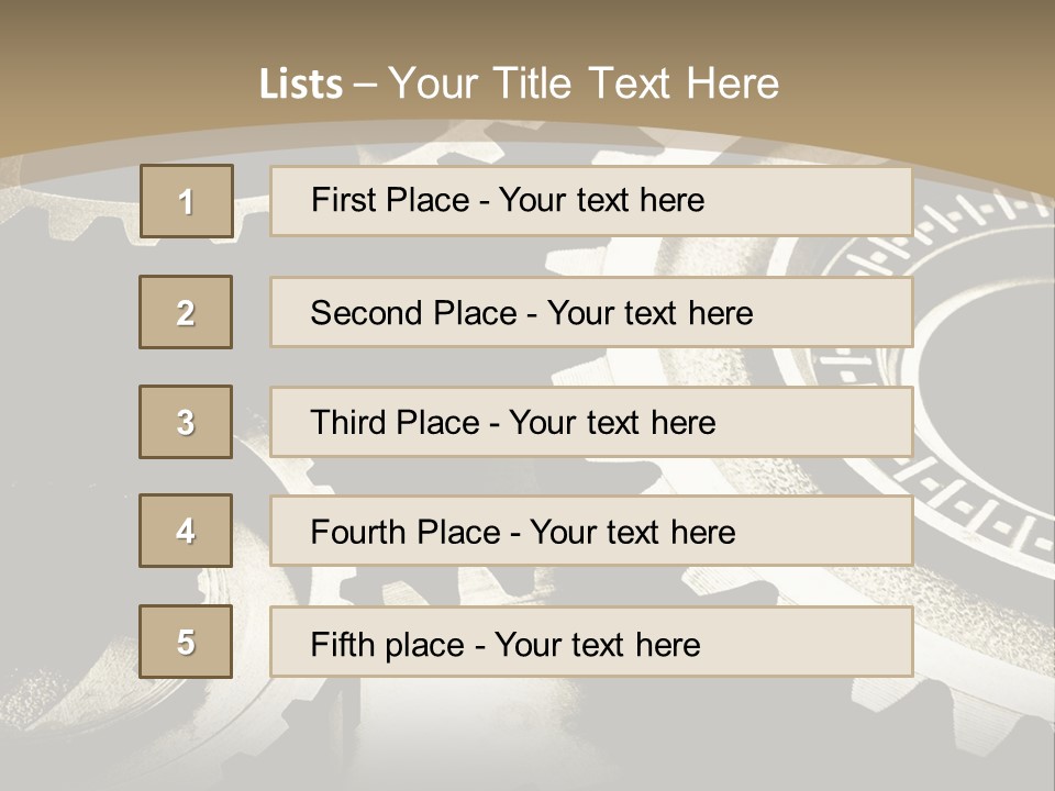 A Group Of Gears On A Black And White Background PowerPoint Template