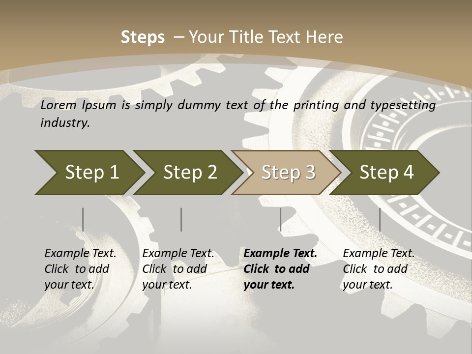 A Group Of Gears On A Black And White Background PowerPoint Template