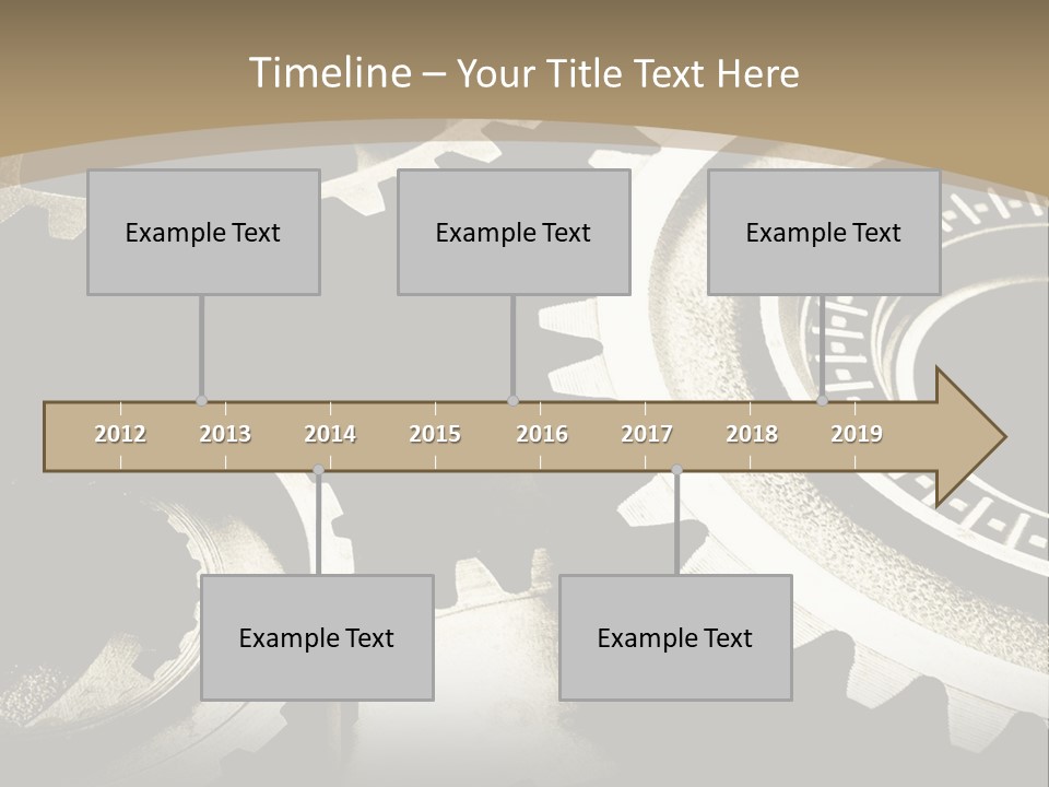 A Group Of Gears On A Black And White Background PowerPoint Template