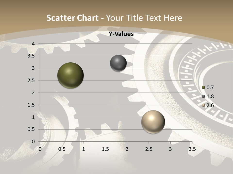 A Group Of Gears On A Black And White Background PowerPoint Template