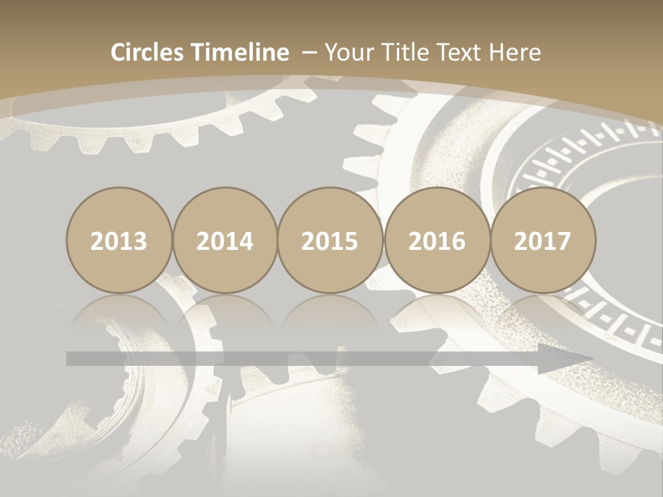 A Group Of Gears On A Black And White Background PowerPoint Template