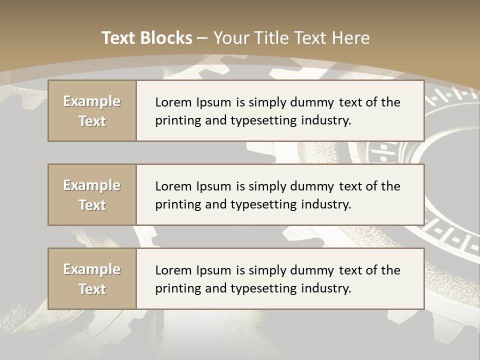 A Group Of Gears On A Black And White Background PowerPoint Template