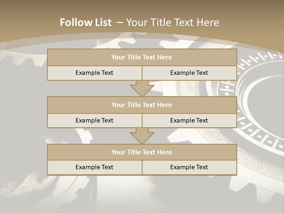 A Group Of Gears On A Black And White Background PowerPoint Template