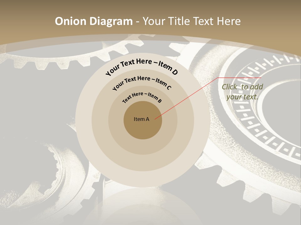 A Group Of Gears On A Black And White Background PowerPoint Template