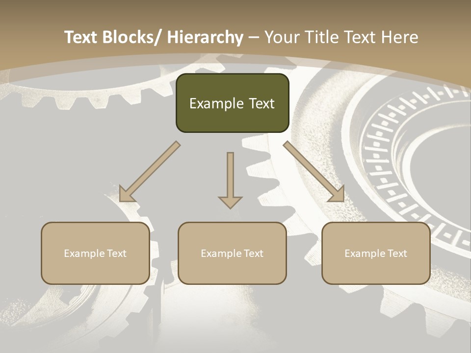 A Group Of Gears On A Black And White Background PowerPoint Template