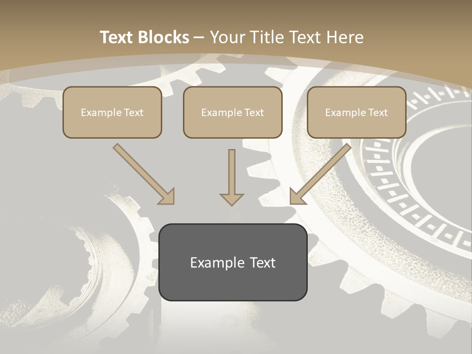 A Group Of Gears On A Black And White Background PowerPoint Template