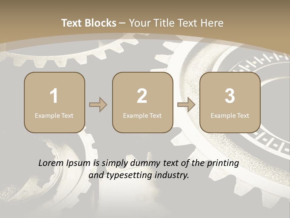 A Group Of Gears On A Black And White Background PowerPoint Template