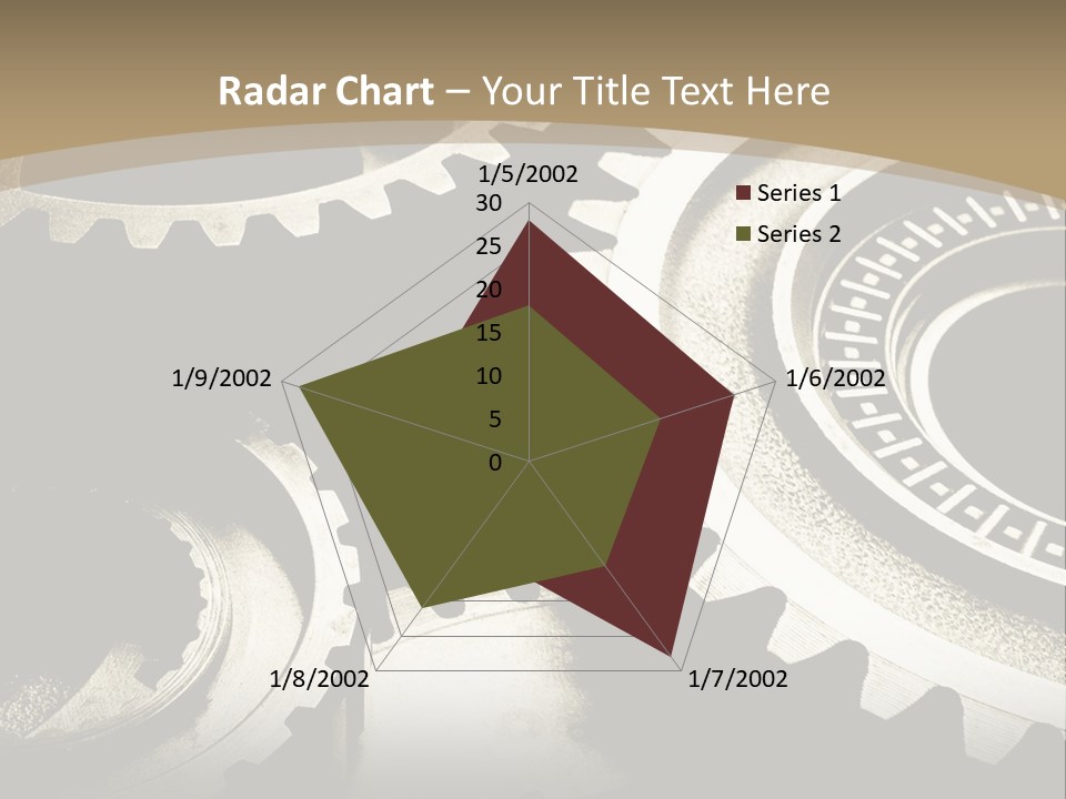 A Group Of Gears On A Black And White Background PowerPoint Template