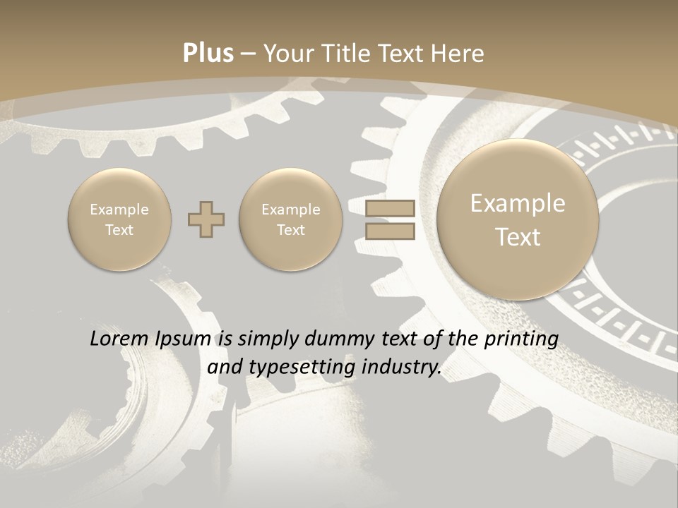 A Group Of Gears On A Black And White Background PowerPoint Template