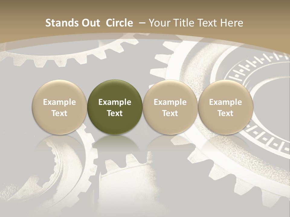 A Group Of Gears On A Black And White Background PowerPoint Template