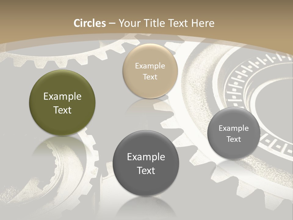 A Group Of Gears On A Black And White Background PowerPoint Template