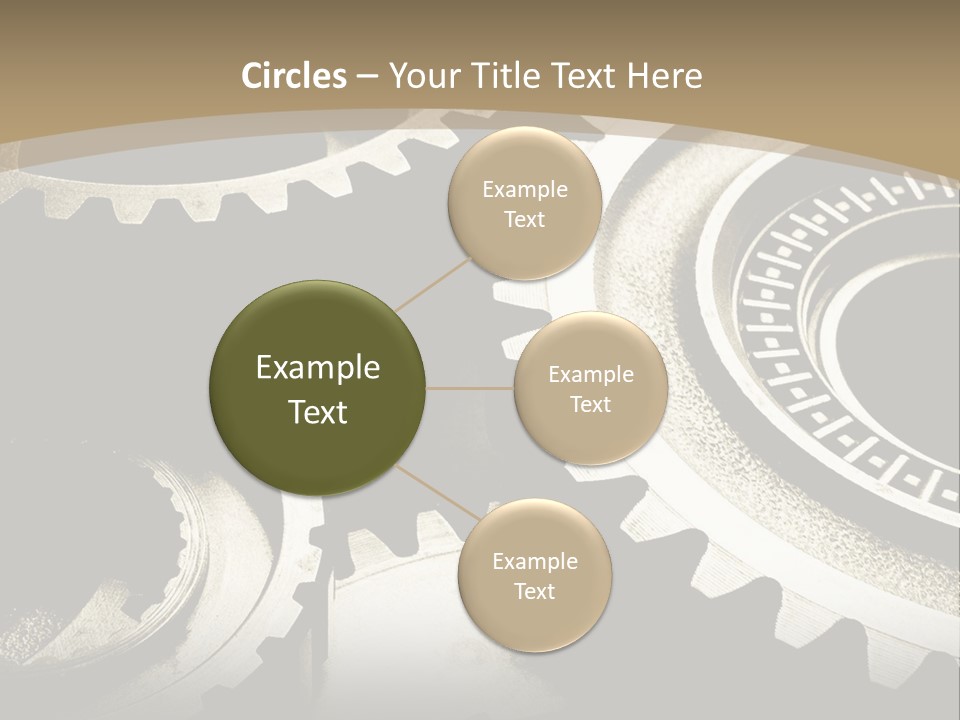 A Group Of Gears On A Black And White Background PowerPoint Template