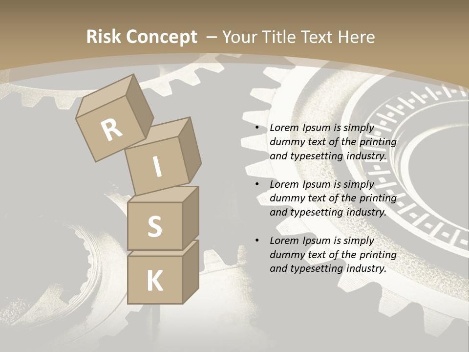 A Group Of Gears On A Black And White Background PowerPoint Template