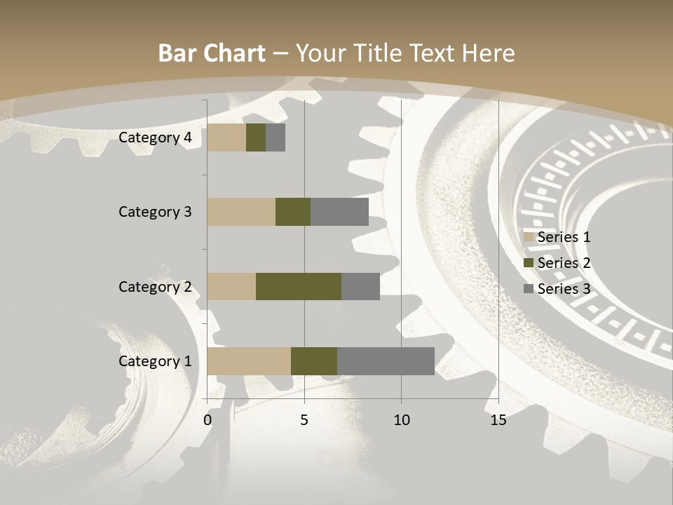 A Group Of Gears On A Black And White Background PowerPoint Template