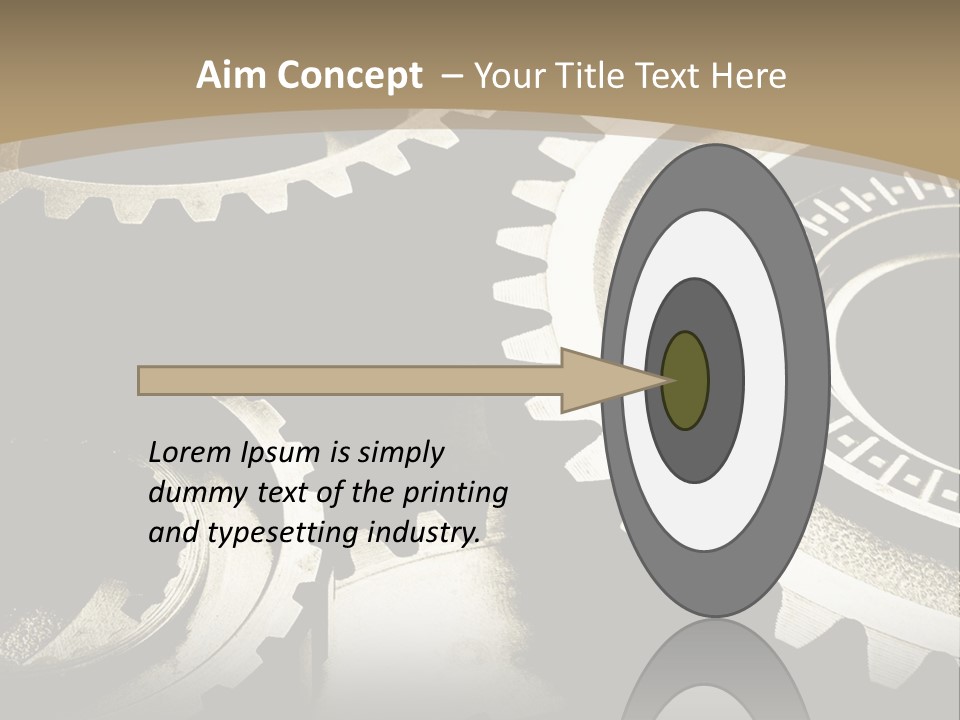 A Group Of Gears On A Black And White Background PowerPoint Template