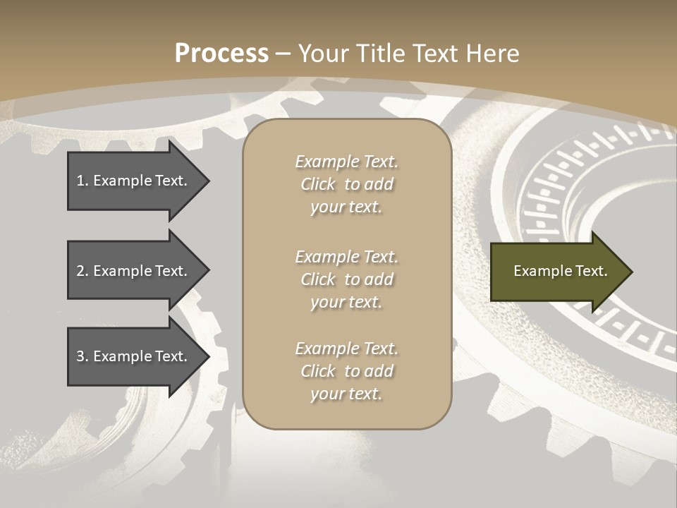 A Group Of Gears On A Black And White Background PowerPoint Template