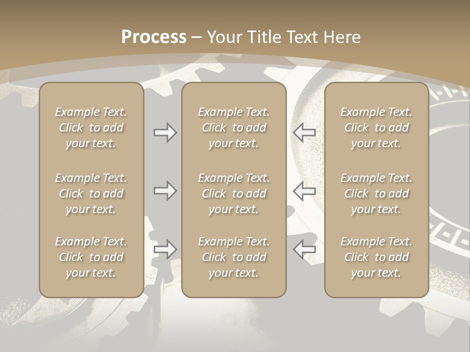 A Group Of Gears On A Black And White Background PowerPoint Template