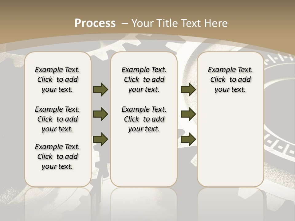 A Group Of Gears On A Black And White Background PowerPoint Template