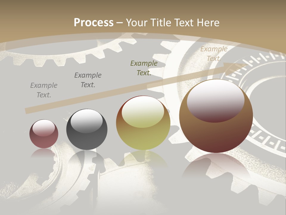 A Group Of Gears On A Black And White Background PowerPoint Template