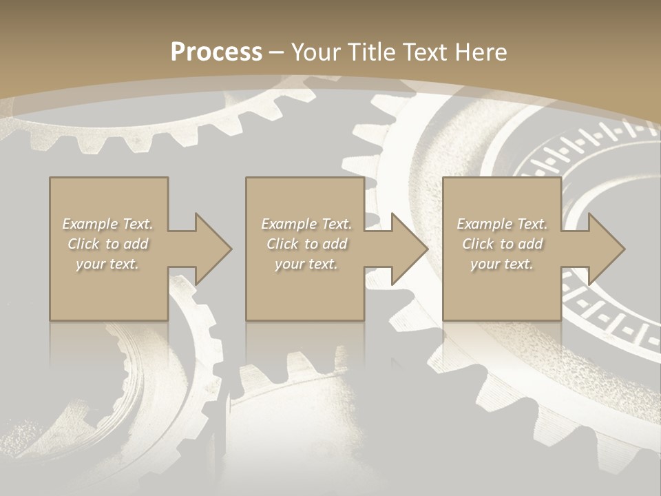 A Group Of Gears On A Black And White Background PowerPoint Template