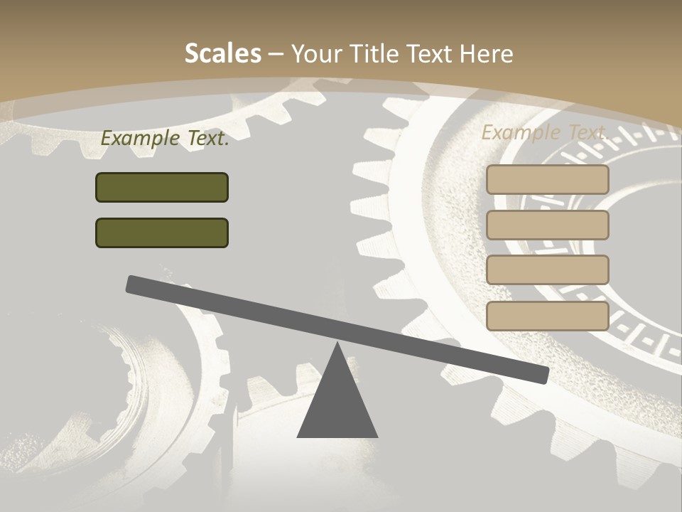 A Group Of Gears On A Black And White Background PowerPoint Template