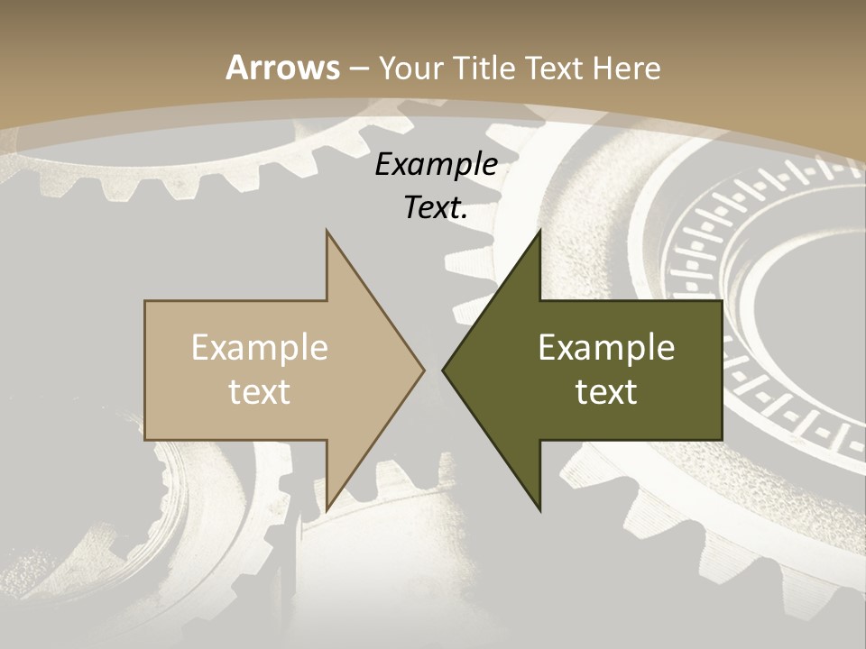 A Group Of Gears On A Black And White Background PowerPoint Template