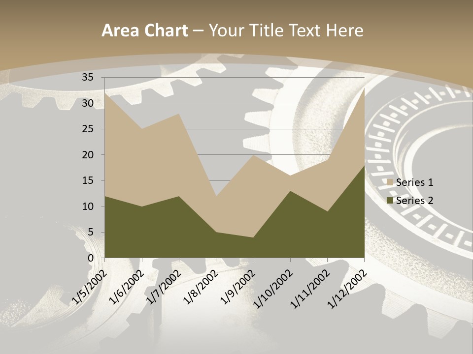 A Group Of Gears On A Black And White Background PowerPoint Template