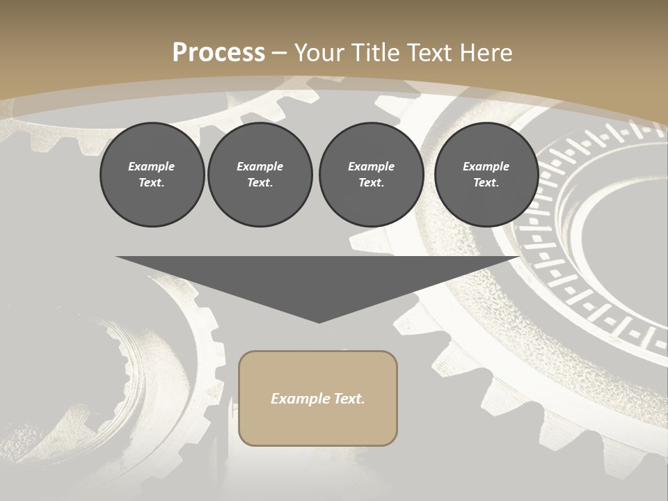 A Group Of Gears On A Black And White Background PowerPoint Template